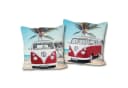 BERONAGE VW Bulli T1 Wendekissen Rot 40x40cm Bild 2