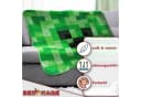 Minecraft Wohndecke Creeper 150x200 cm Kuscheldecke, BERONAGE Bild 3