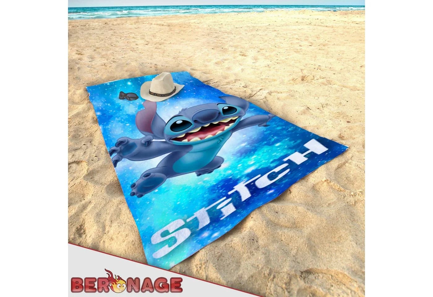 BERONAGE Strandtuch Lilo & Stitch Badetuch Out of The World 75x150 cm - Bild 5