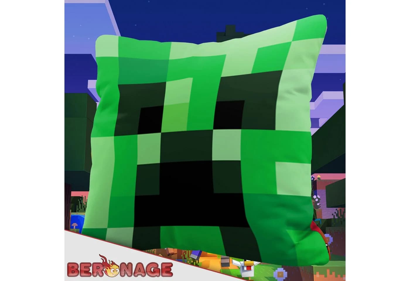 BERONAGE Minecraft Kissen Creeper & TNT 40x40 cm Kuschelkissen - Bild 4