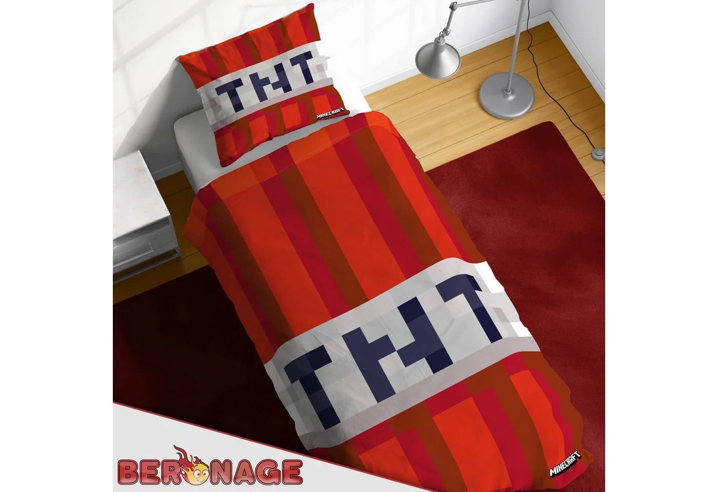 BERONAGE Minecraft Kinderbettwäsche 100% Baumwolle Renforcé - Bild 5