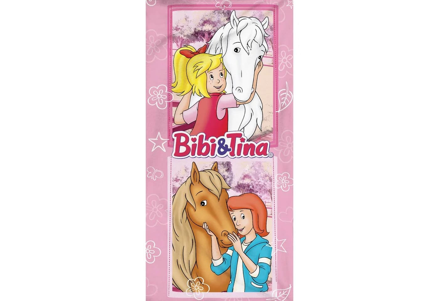 BERONAGE Bibi und Tina Badetuch 100% Baumwolle Velours-Qualität - Bild 2