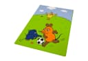 BERONAGE Kinderteppich Maus Fußball Bunt 100x133 cm Bild 2