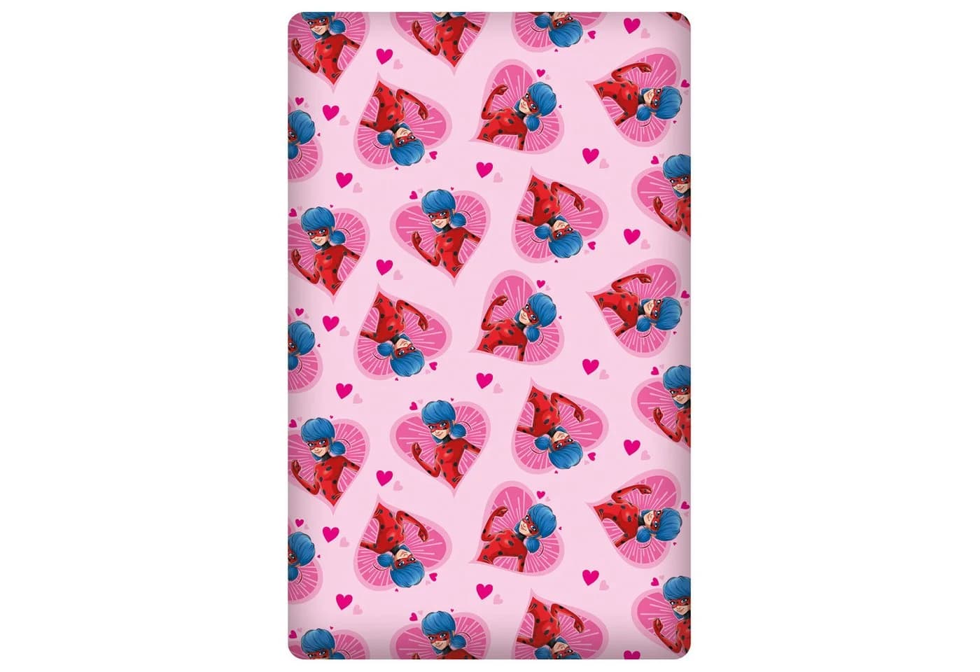 BERONAGE Spannbettlaken Miraculous Ladybug Herz Pink Rosa - Bild 2