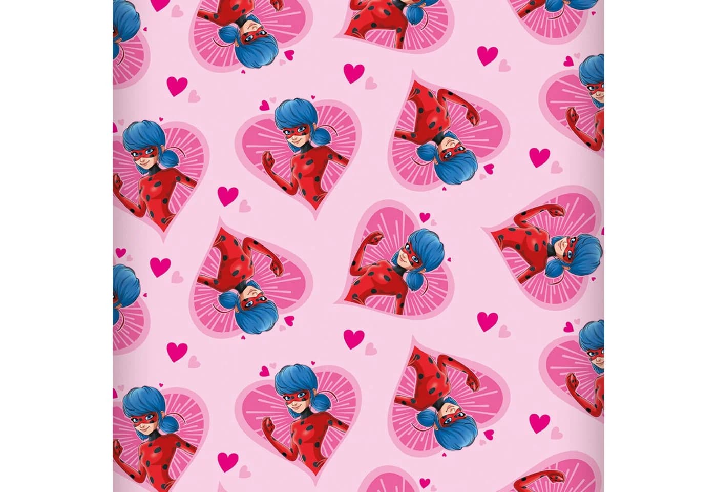 BERONAGE Spannbettlaken Miraculous Ladybug Herz Pink Rosa - Bild 3