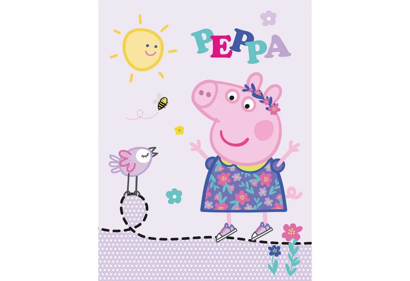 BERONAGE Peppa Wutz Pig Kinderteppich Rosa Polyamid - Bild 2
