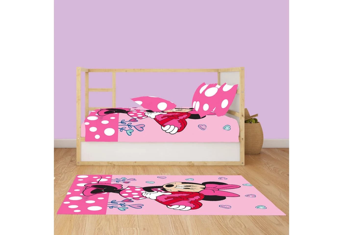 BERONAGE Minnie Mouse Kinderteppich Rosa Polyamid - Bild 4