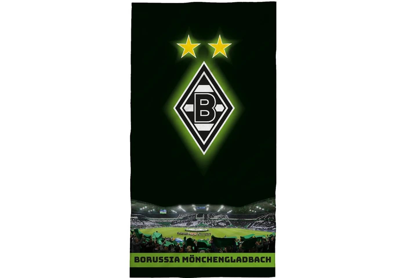 BERONAGE Strandtuch Borussia Mönchengladbach Frottee Velours 75x150 cm - Bild 2