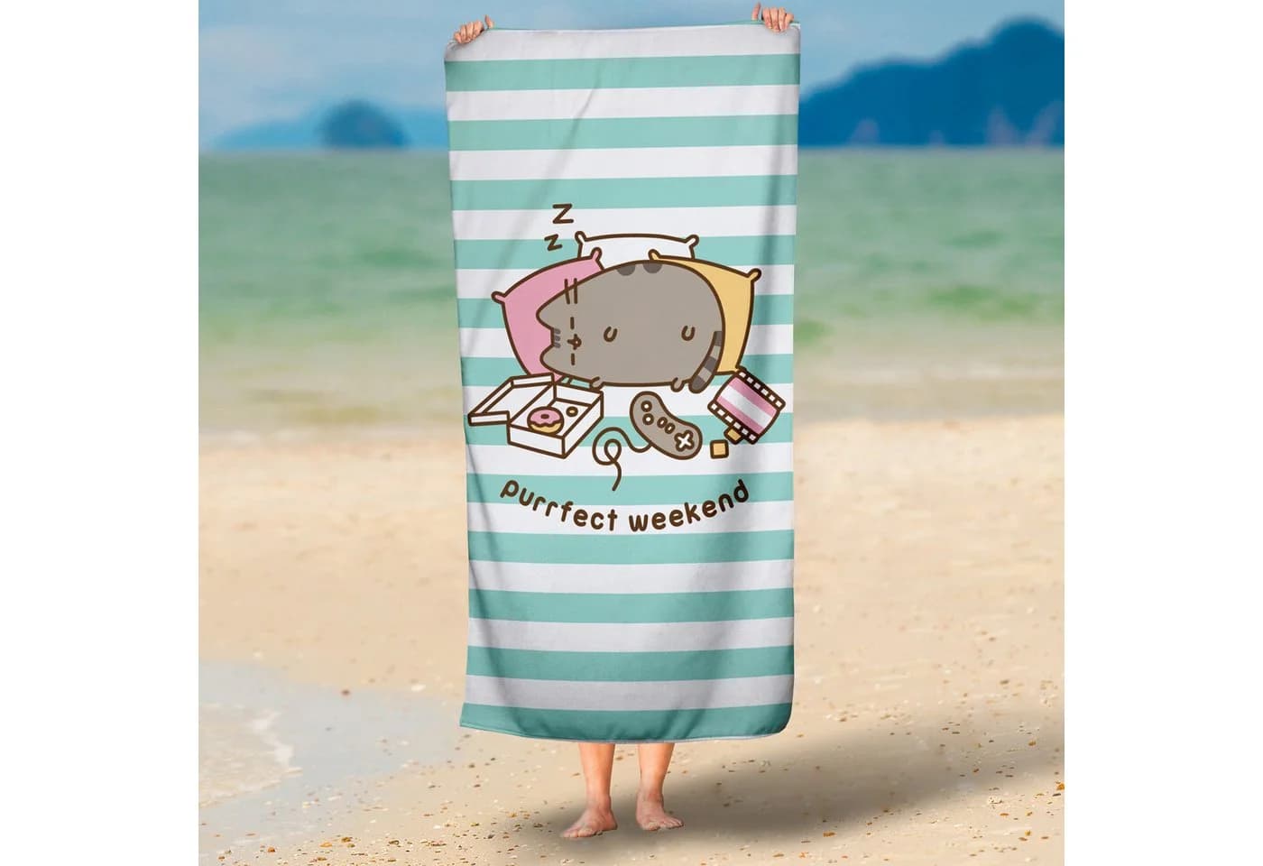 BERONAGE Pusheen Badetuch Purrfect Weekend 75x150 cm