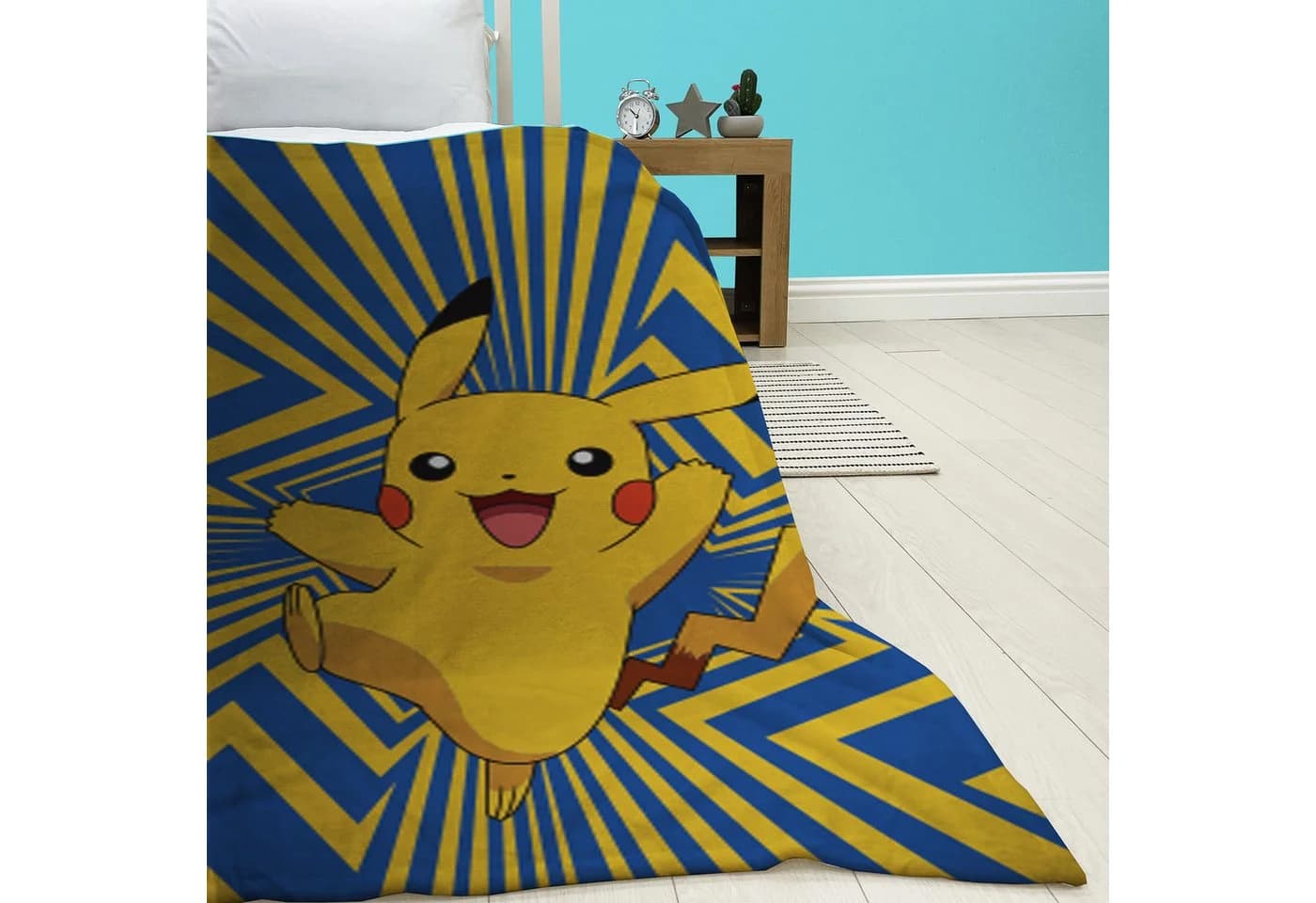 BERONAGE Kinderdecke Pikachu 160x200 cm Coral Fleece - Bild 4