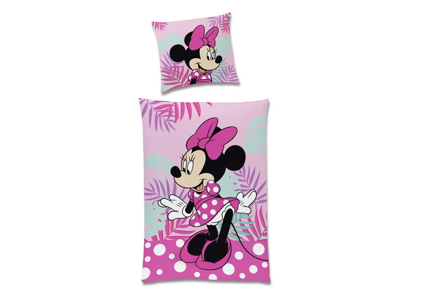 BERONAGE Kinderbettwäsche Minnie Mouse Herz 100% Baumwolle 2-tlg. - Bild 3