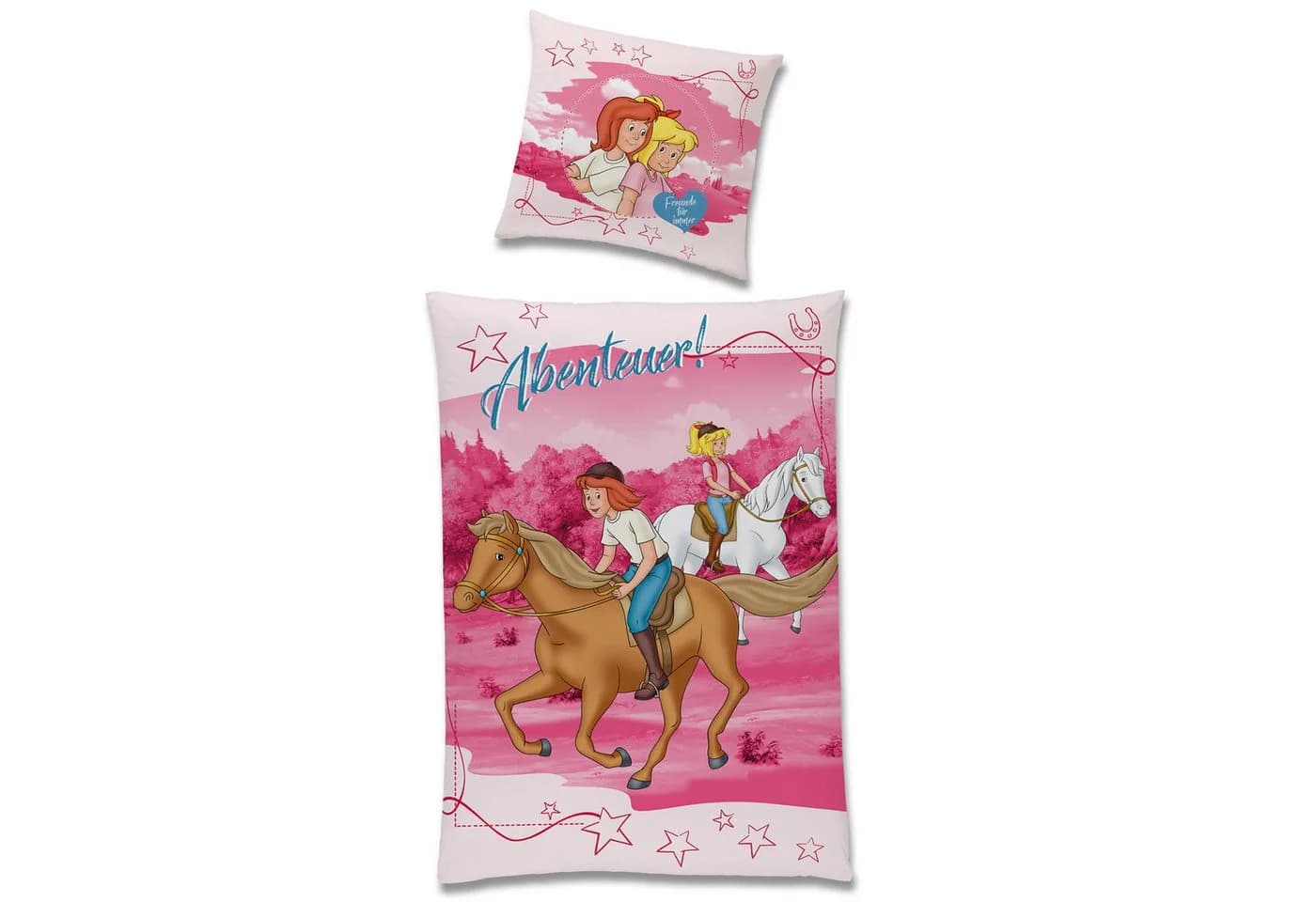 BERONAGE Kinderbettwäsche Bibi und Tina 2-teilig 100% Baumwolle