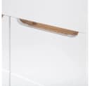 Lomadox Waschbeckenschrank SOLNA-56 Waschtischunterschrank 80 cm Hochglanz Weiß mit Wotaneiche Bild 5