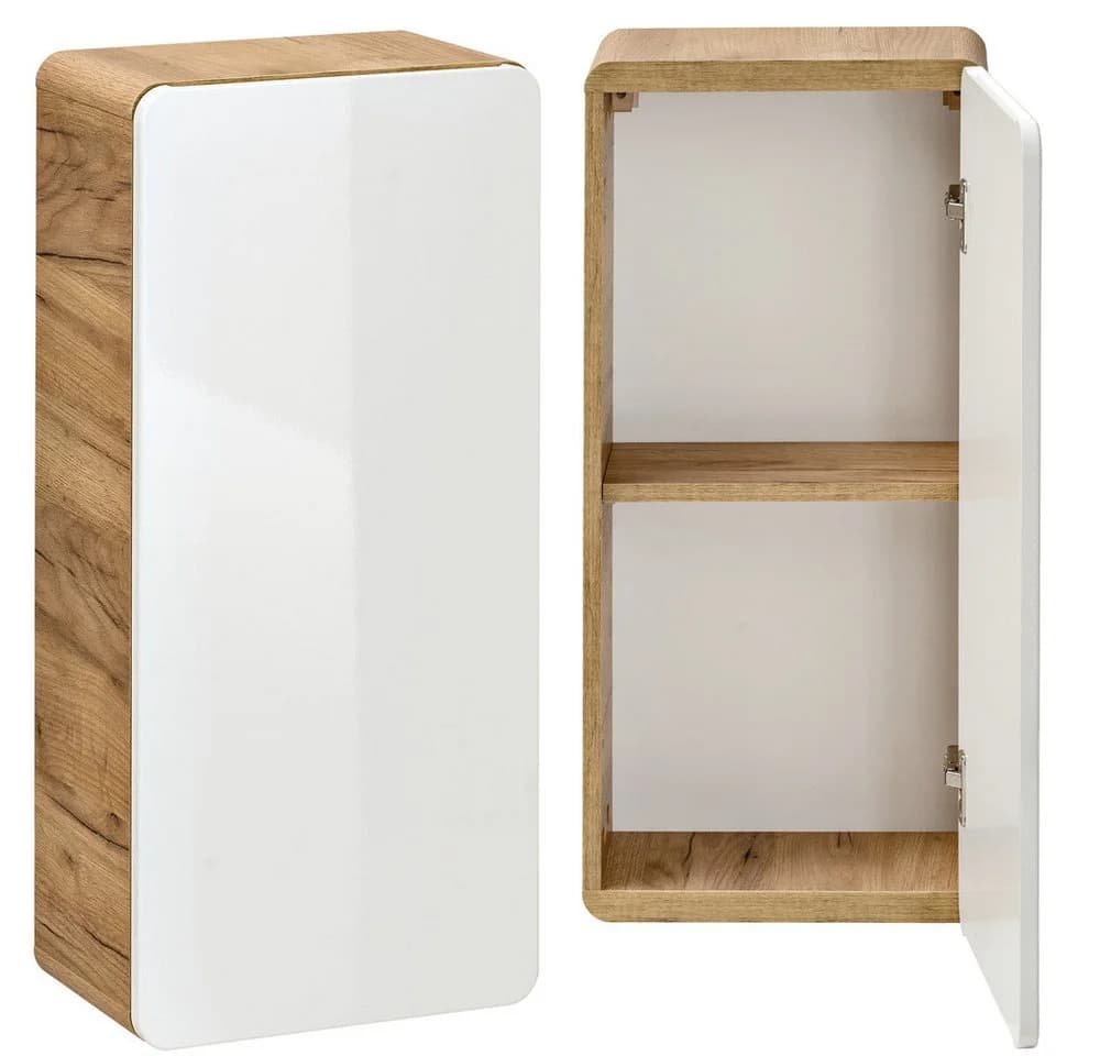 Lomadox Hängeschrank LUTON-56 Weiß Hochglanz Softclose
