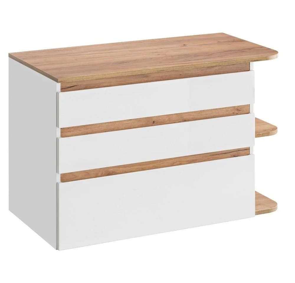 Lomadox Badmöbel-Set CAMPOS-56 Weiß Hochglanz 4-teilig - Bild 5