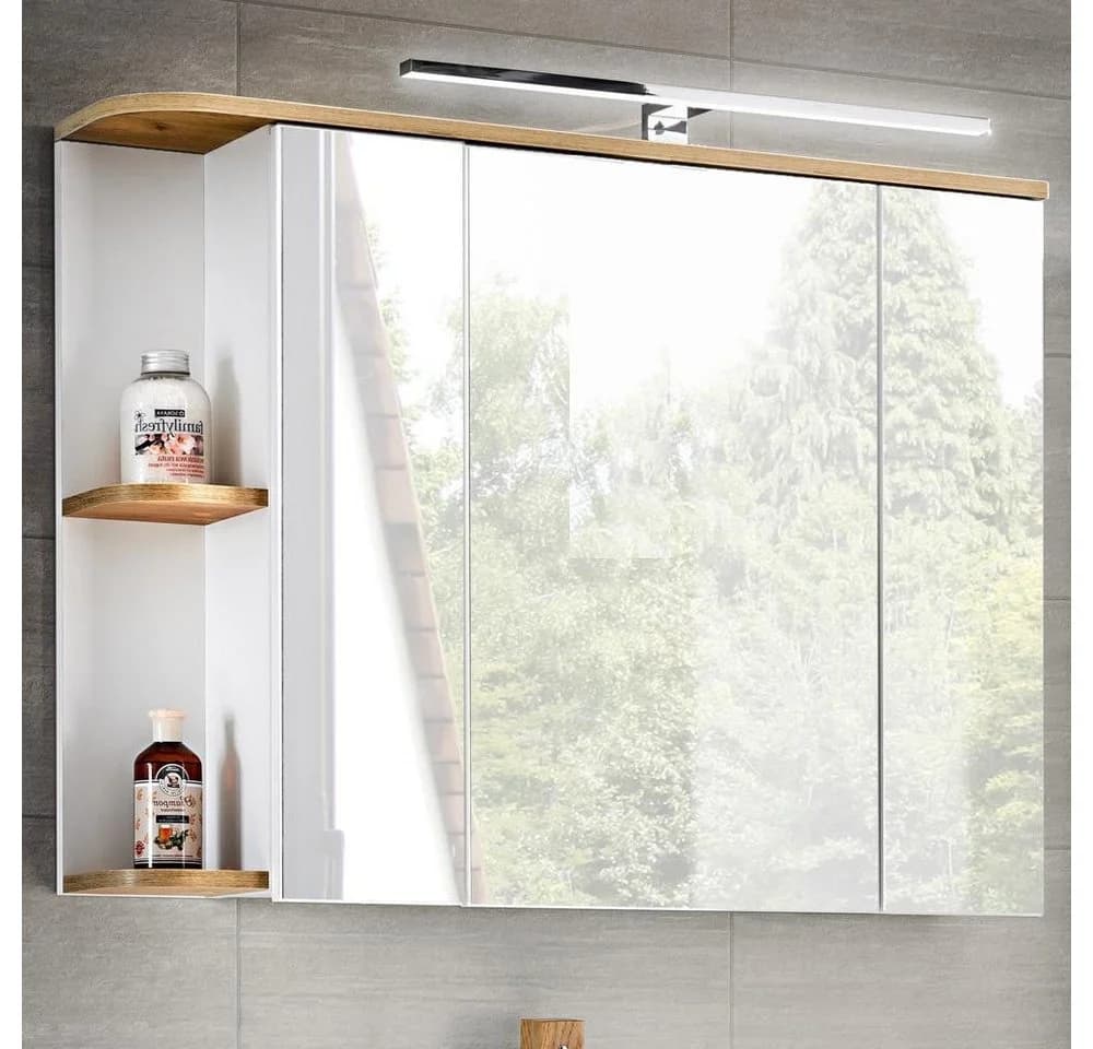 Lomadox Spiegelschrank CAMPOS-56 mit LED und Soft-Close