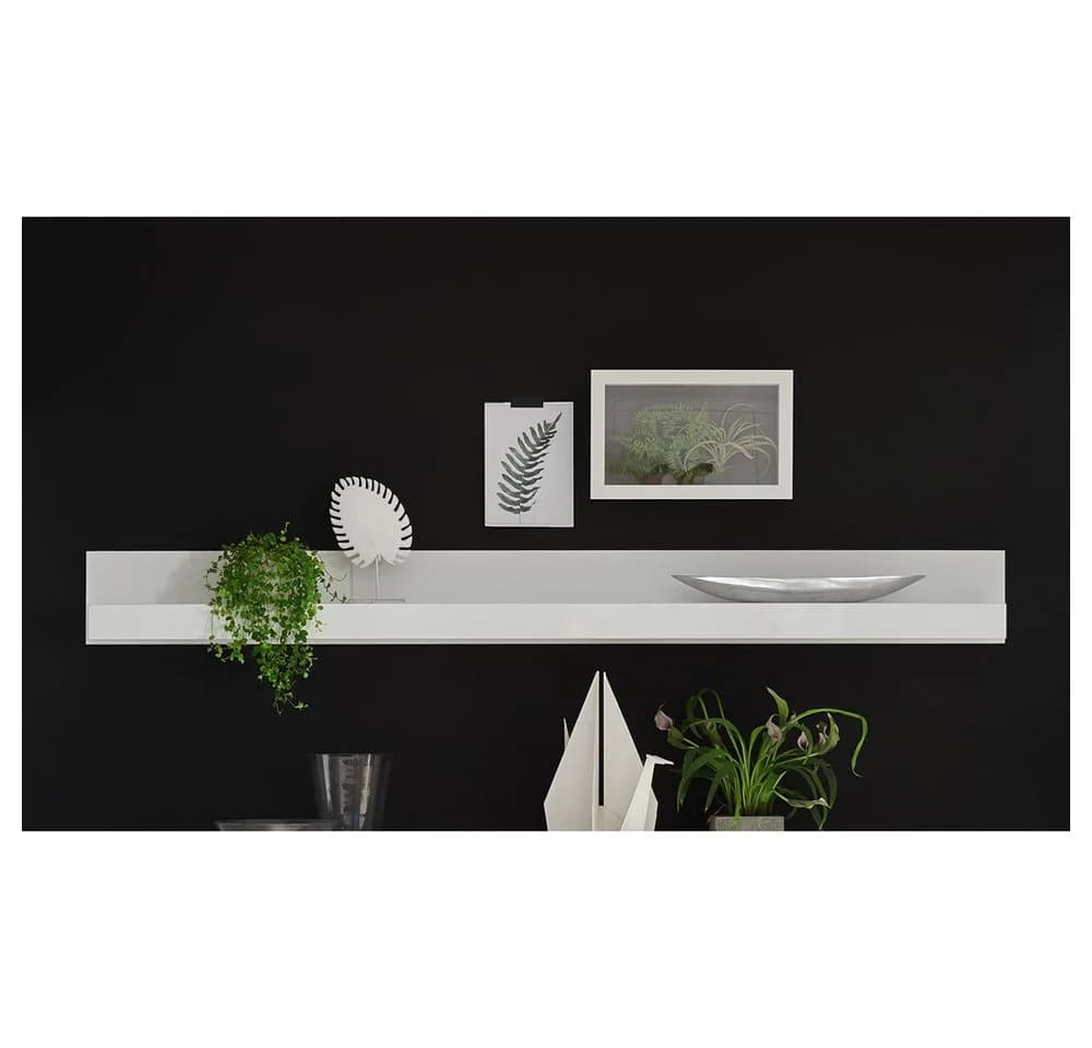 Lomadox Wandboard COGO-61 Weiß Hochglanz Modernes Regal