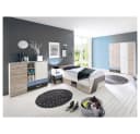 Lomadox Jugendzimmer-Set LEEDS-10 4-teilig Sandeiche/Weiß/Blau Bild 1
