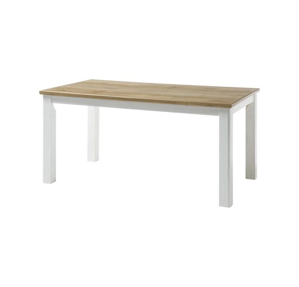 Lomadox Esstisch LINARES-61 Pinie Weiß Wotan Eiche Nb. 158x76x88 cm - Bild 3