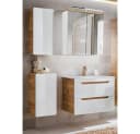Lomadox Badmöbel-Set LUTON-56 Weiß Hochglanz mit LED Bild 2