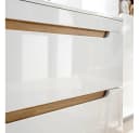 Lomadox Badmöbel-Set LUTON-56 Weiß Hochglanz mit LED Bild 3