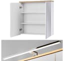 Lomadox Badmöbel-Set LUTON-56 Weiß Hochglanz mit LED Bild 4