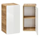 Lomadox Badmöbel-Set LUTON-56 Weiß Hochglanz mit LED Bild 5