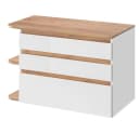 Lomadox CAMPOS-56 Waschtischunterschrank Hochglanz Weiß Bild 1