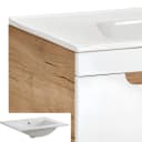 Lomadox Badmöbel-Set LUTON-56 Weiß mit LED und Softclose Bild 3