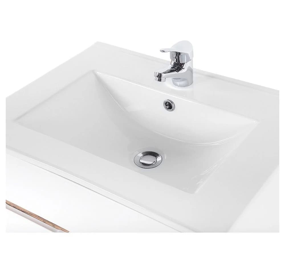 Lomadox Badmöbel-Set LUTON-56 Weiß mit LED und Softclose - Bild 4