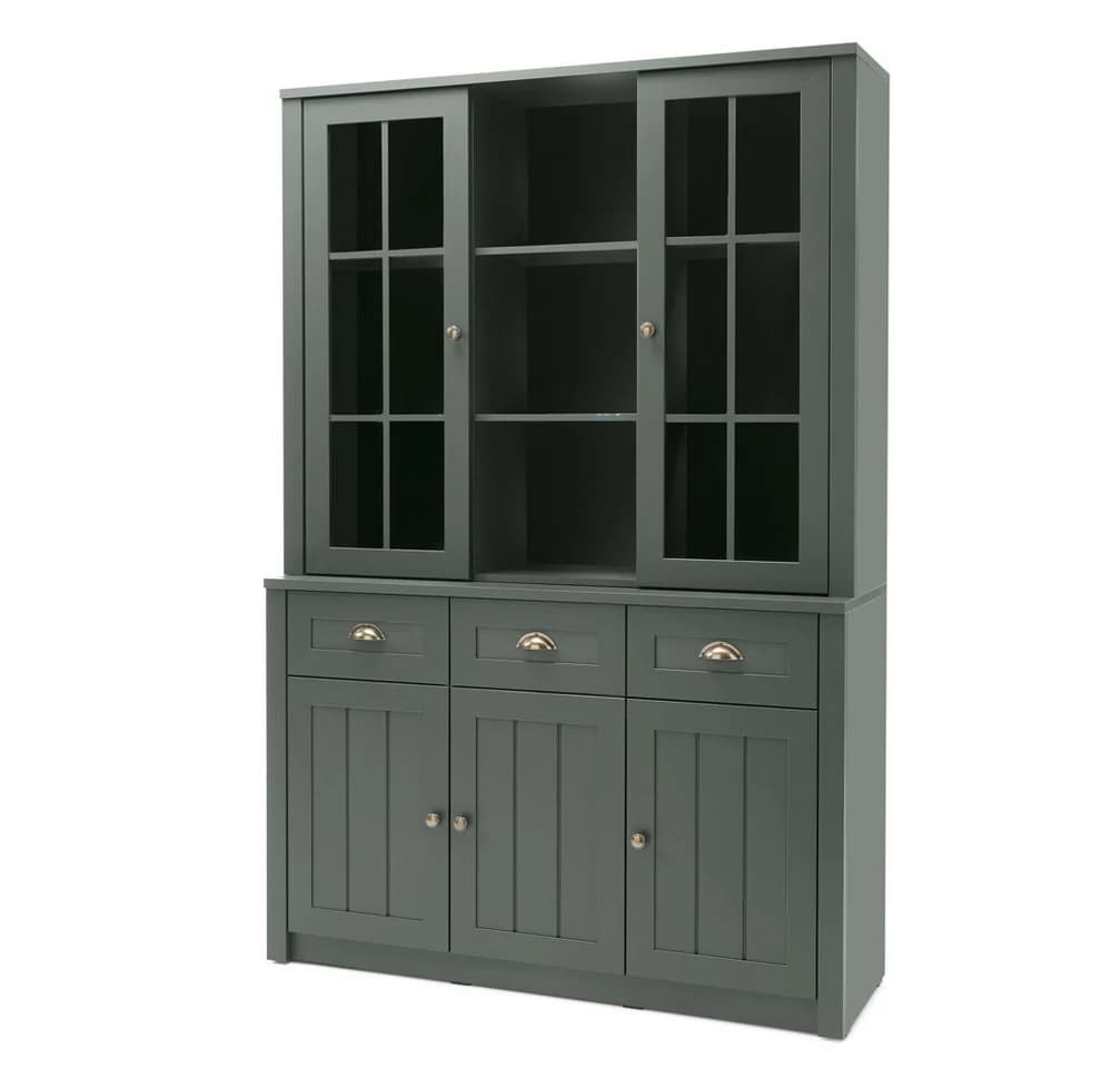 Lomadox Buffet ATHEN-61 Buffetschrank Landhausstil 130cm Grün - Bild 3