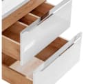 Lomadox Waschbeckenschrank TOSKANA-56 weiß Eiche Bild 1