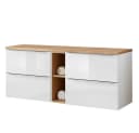 Lomadox Waschbeckenschrank TOSKANA-56 weiß Eiche Bild 2