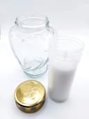 meytrade Trauerlicht Grablicht Herzform weiss aus Glas Bild 1
