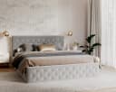 thematys Polsterbett mit Bettkasten Grau Modern Bild 1