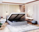 thematys Polsterbett CARO TRINITY Grau mit Bettkasten und Gasdruckfedern Bild 4