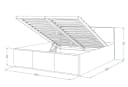 thematys Stauraumbett mit Bettkasten hydraulisch Polsterbett Eiche Braun Bild 3