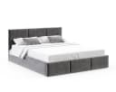 thematys Polsterbett mit Bettkasten & Lattenrost Grau Velours Bild 5