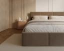 thematys Polsterbett mit Bettkasten Velours Grau Bild 4