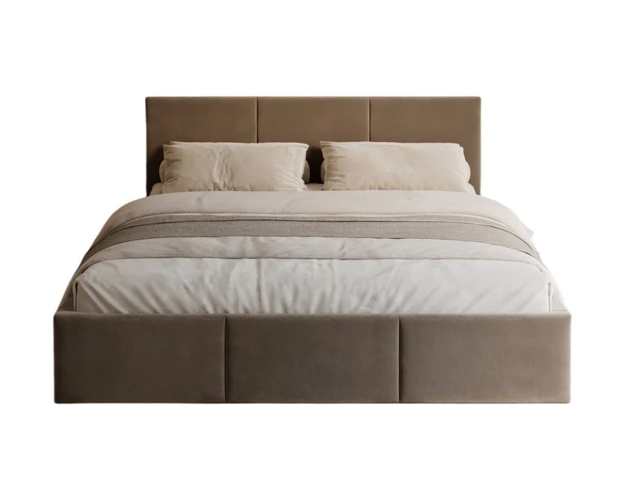 thematys Polsterbett mit Bettkasten Velours Grau - Bild 5