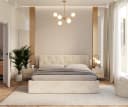 thematys Polsterbett Stauraumbett Velours Creme Bild 2