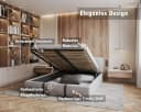 thematys Polsterbett mit Bettkasten Grau Samt Bild 3
