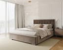 thematys Polsterbett Samt Velours mit Bettkasten grau Bild 1