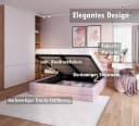 thematys Polsterbett Stauraumbett Velours Rosa mit Bettkasten Bild 3