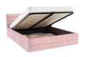 thematys Polsterbett Stauraumbett Velours Rosa mit Bettkasten Bild 5