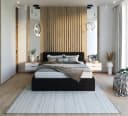 thematys Polsterbett VIRGINIA TRINITY Schwarz Velours mit Bettkasten Bild 2