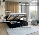 thematys Polsterbett VIRGINIA TRINITY Schwarz Velours mit Bettkasten Bild 3