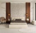 thematys Polsterbett Stauraumbett Velours Beige mit Bettkasten Bild 2
