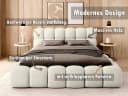 thematys Polsterbett BOSTON mit Bettkasten Bouclé Weiß/Beige Bild 3