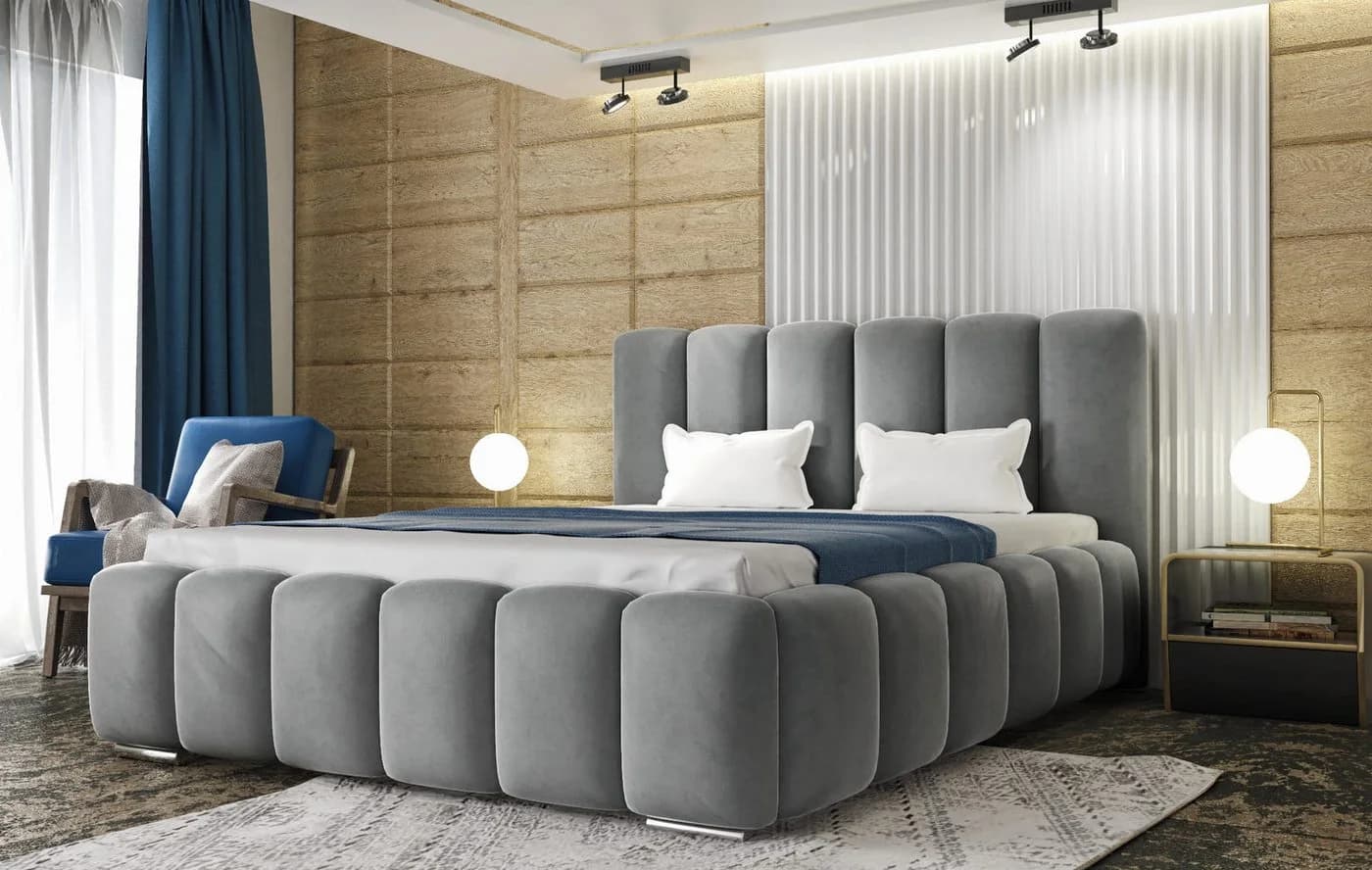 thematys Polsterbett mit Bettkasten Grau Magic Velvet - Bild 2